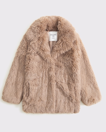 long faux fur jacket