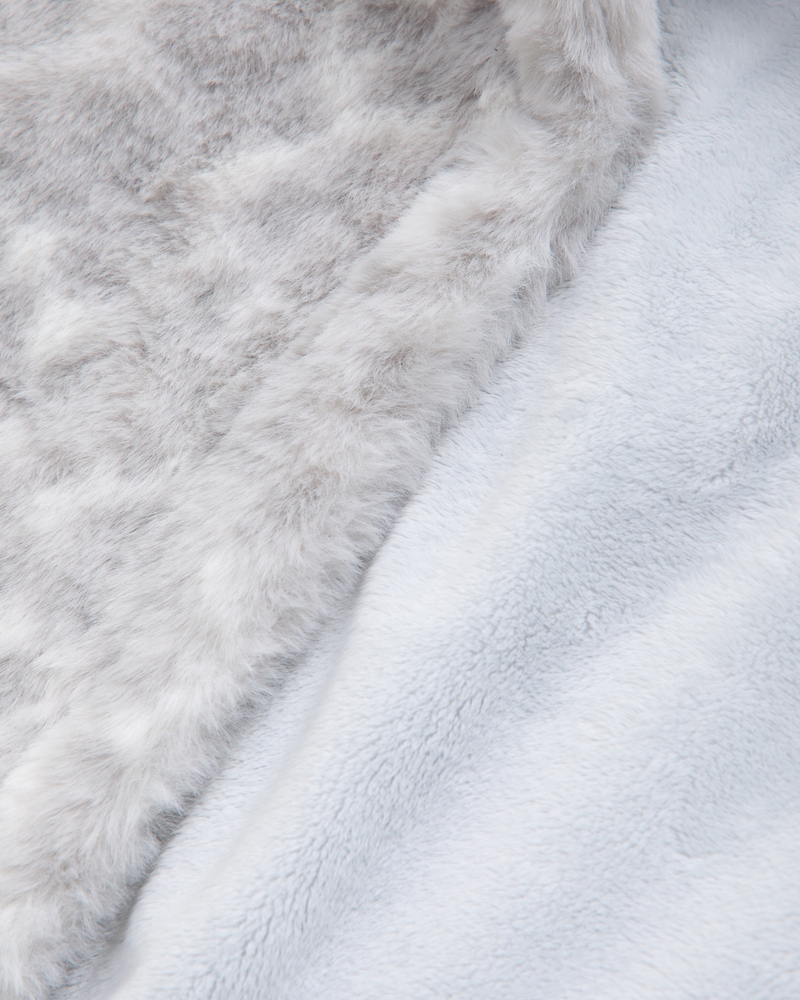 faux fur mockneck jacket