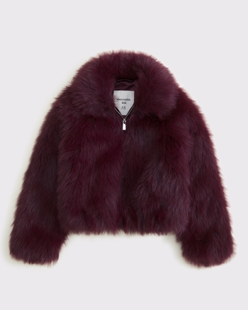 Abercrombie & Fitch faux fur zip jacket