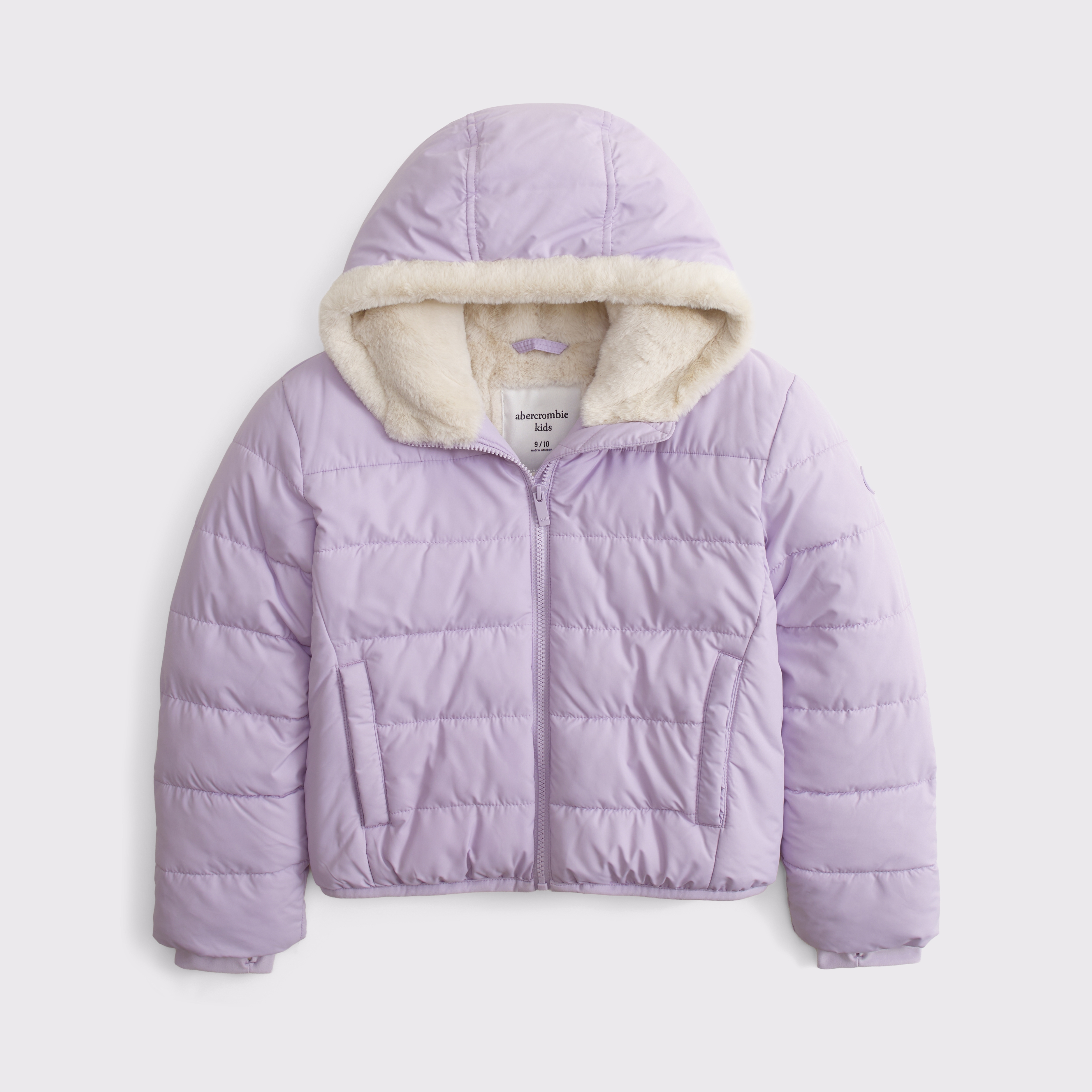 Детская куртка Abercrombie & Fitch Cozy puffer, цвет: Лавандовый мглистый