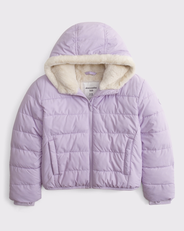 cozy puffer, Lavendar Haze view 1