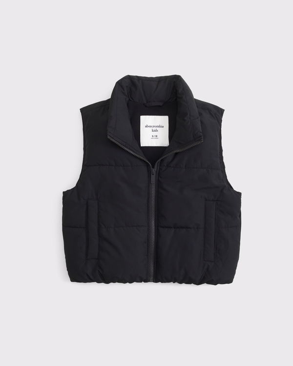 puffer vest, Black view 1