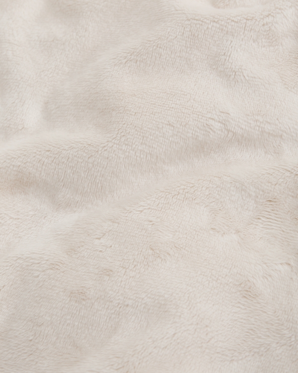 faux fur-trimmed vegan suede jacket, Cream view 2