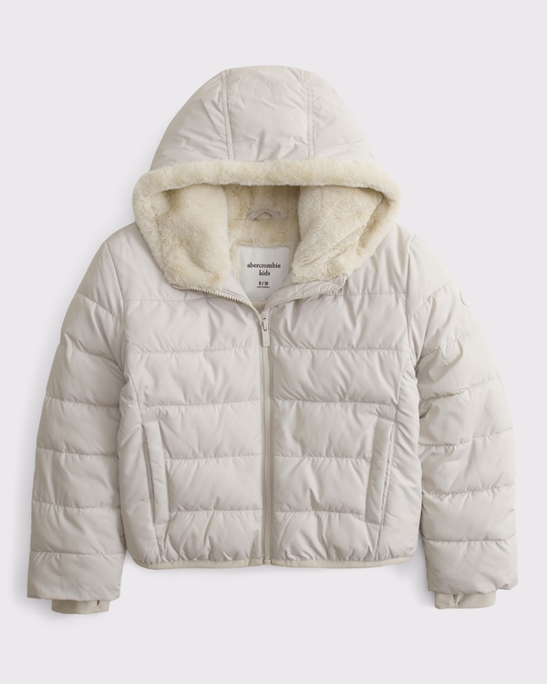 cozy puffer, Beige view 1