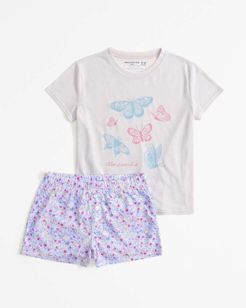 Little girl pajama short sets sale