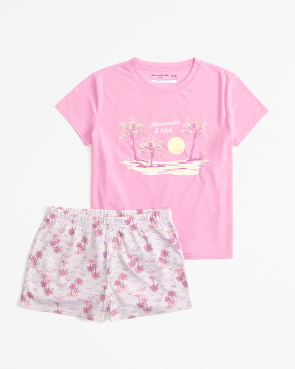 shorts pajama set, Pink
