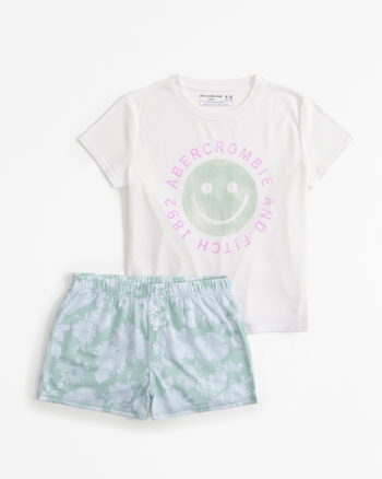 girls shorts pajama set girls pajamas Abercrombie
