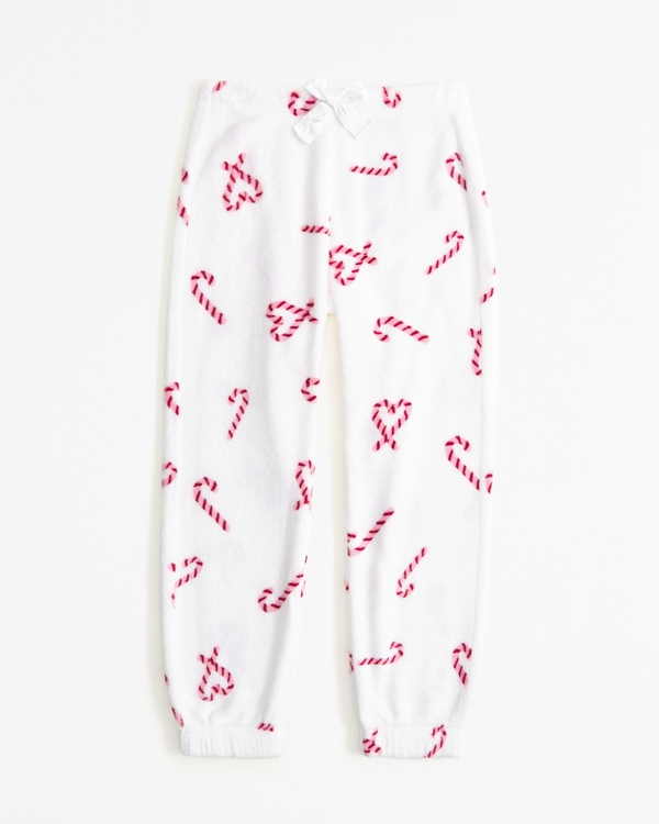 fleece pajama pants, White Pattern