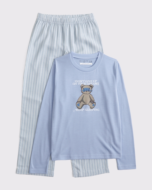 pants pajama set, Light Blue view 1