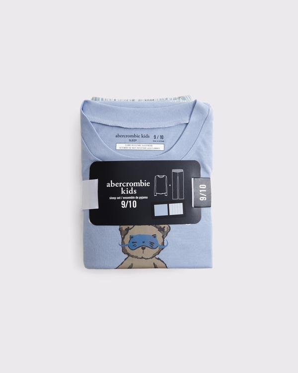 pants pajama set, Light Blue view 2