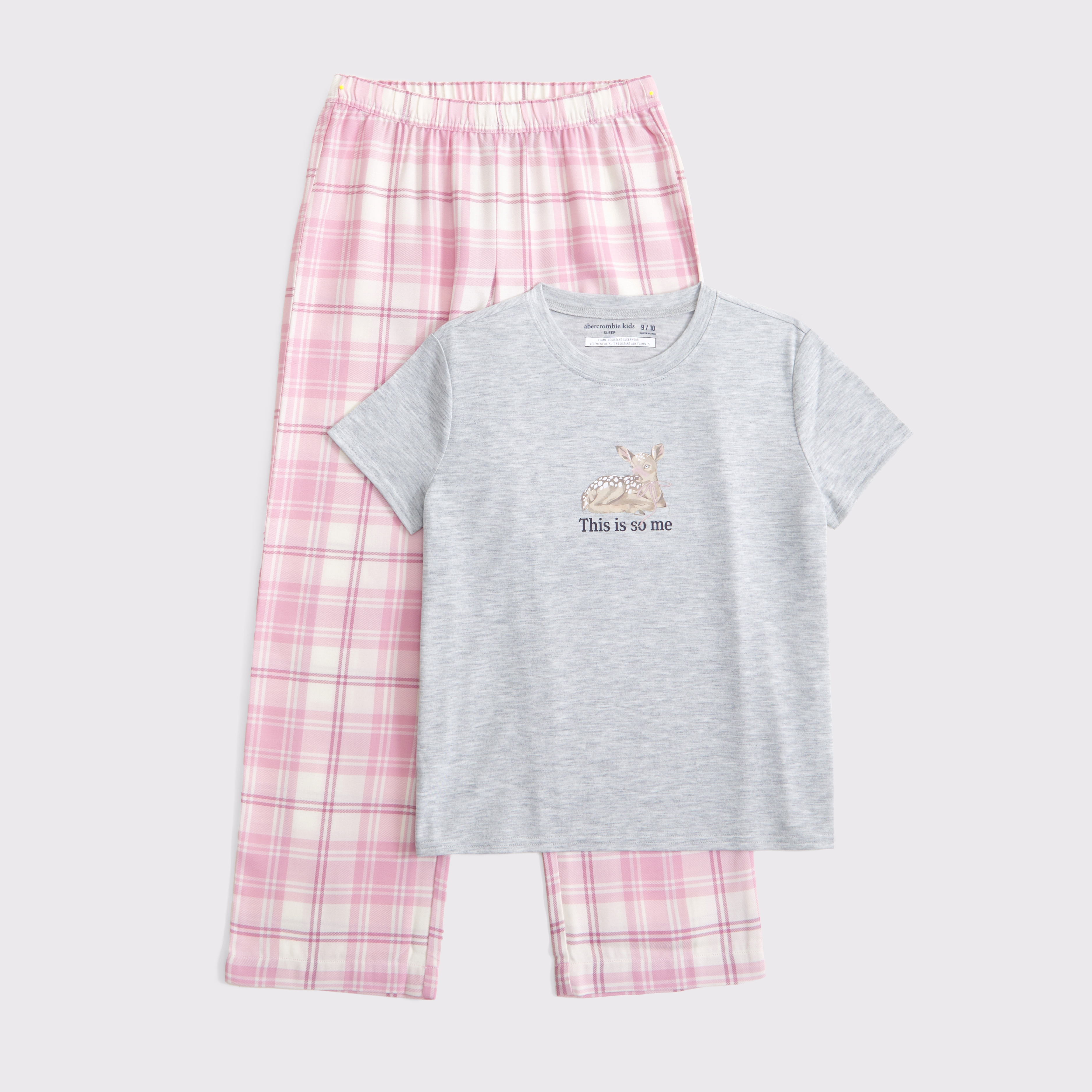 Abercrombie & Fitch Kids' Pants Pajama Set In Gray