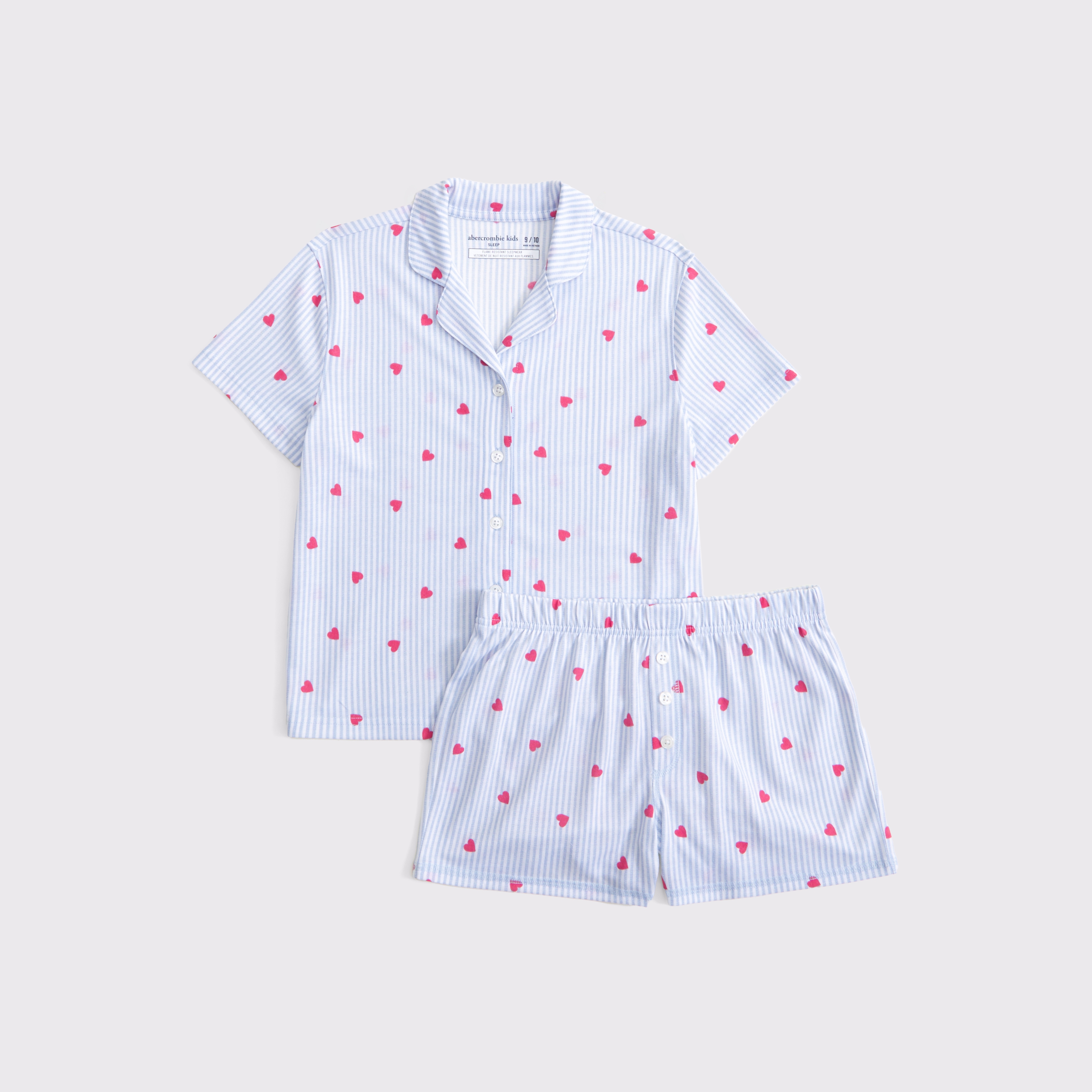 Abercrombie & Fitch Kids' Shorts Pajama Set In Blue