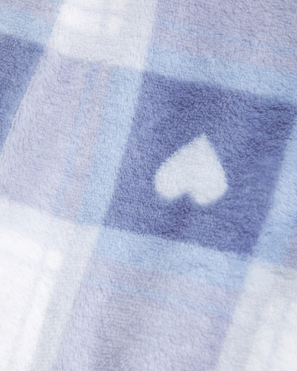 fleece pajama pants, Blue Plaid Pattern view 2