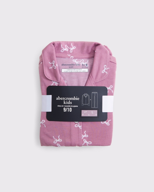 pants pajama set, Dark Pink Pattern view 2