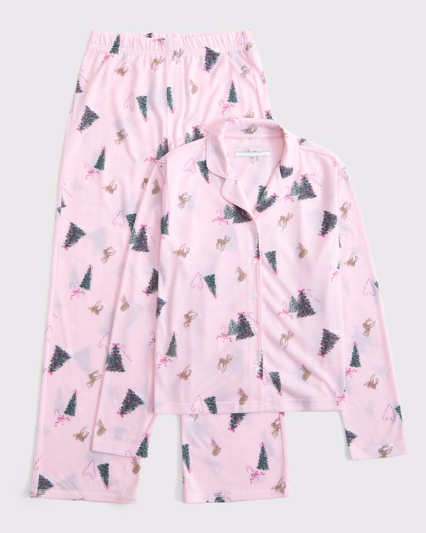 pants pajama set, Light Pink Pattern view 1