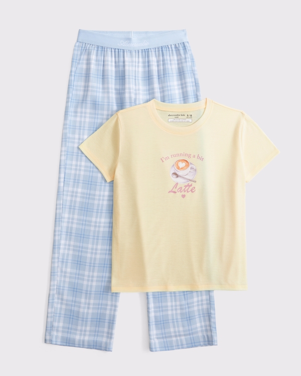 pants pajama set, Creamy Yellow view 1