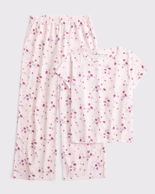 pointelle pant pajama set, Pale Pink view 1