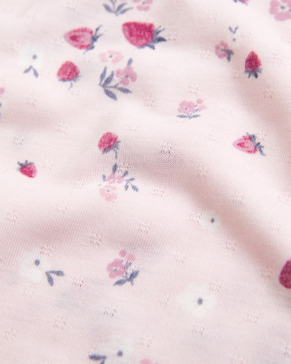 pointelle pant pajama set, Pale Pink view 2