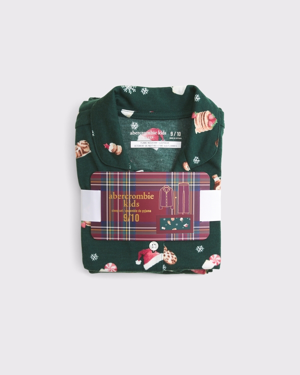 pant pajama set, Green Pattern view 2