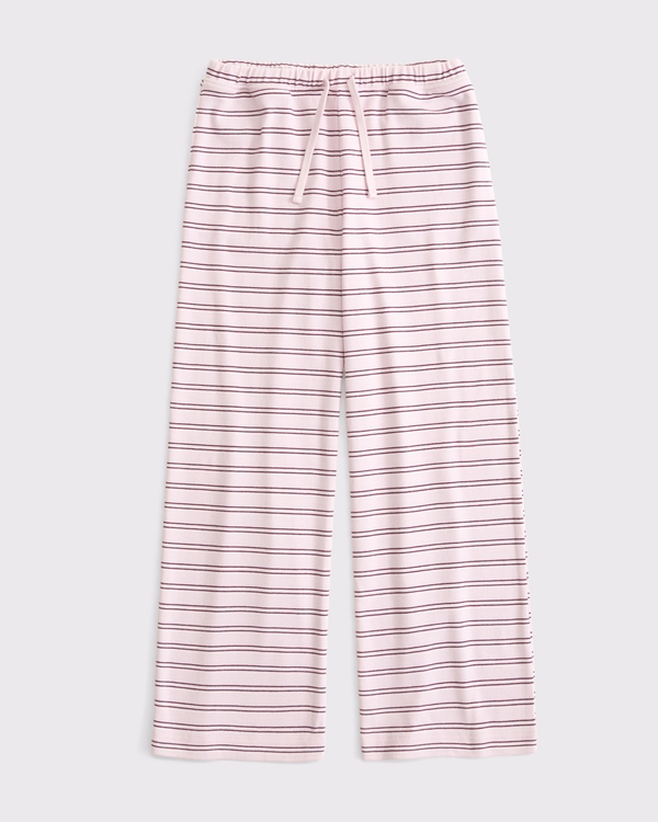 wide leg sweatpant, Light Pink Stripe view 1