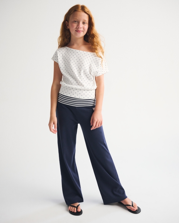 wide legging, Navy view 1