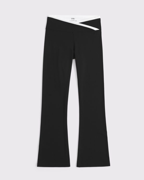 ypb crossover mini flare legging, Black view 1