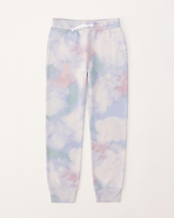 tie-dye fleece joggers, Blue Dye Pattern