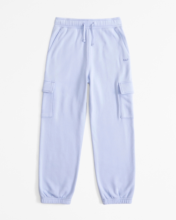 baggy cargo sweatpants, Lilac Blue