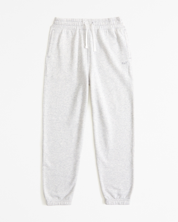 essential sunday logo fleece sweatpants, Light Grey