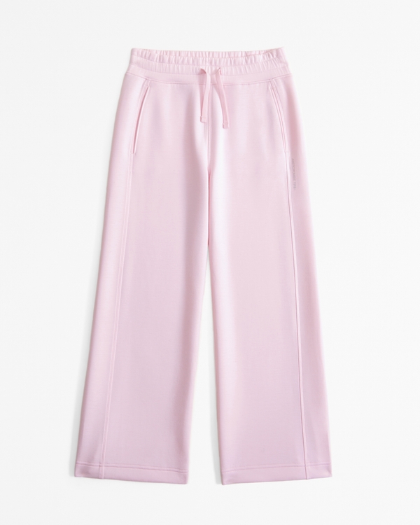 ypb neoknit wide leg sweatpants, Powder Pink