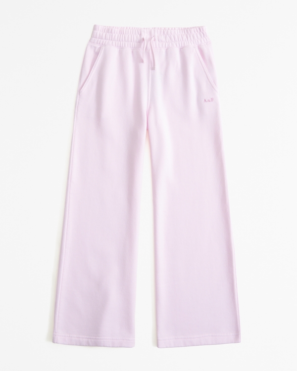 essential sunday logo wide leg sweatpants, Light Pink