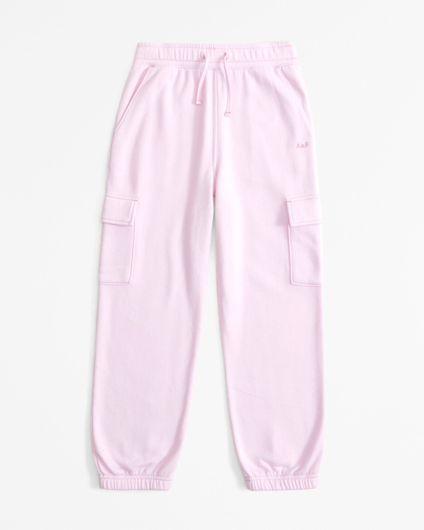 baggy cargo sweatpants, Powder Pink