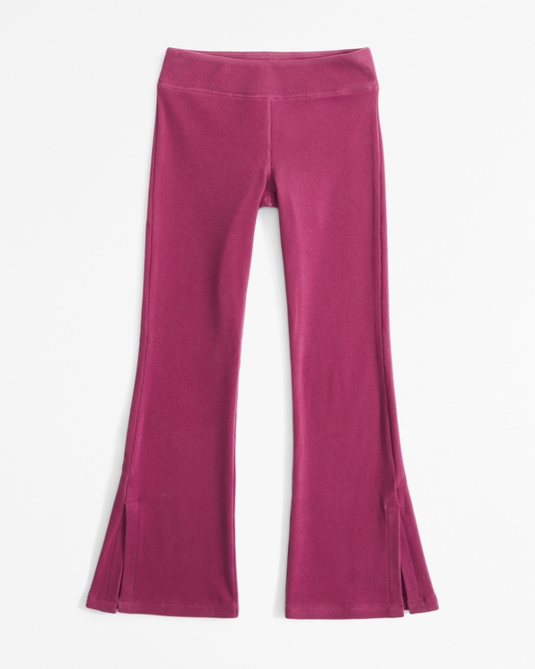ribbed flare leggings, Hazy Magenta view 1