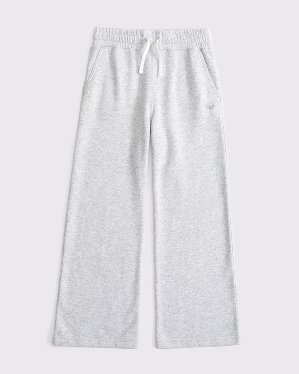 essential wide leg sweatpants, Light Gray view 1