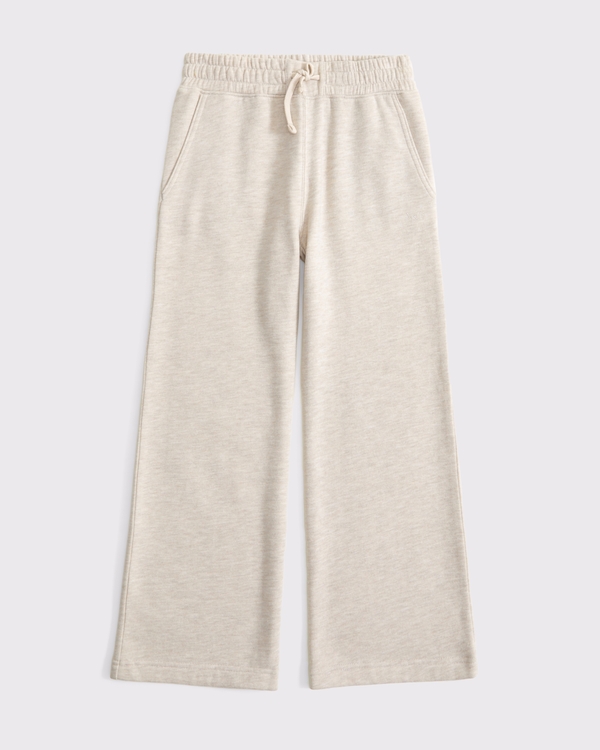 essential wide leg sweatpants, Light Brown view 1