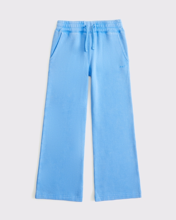essential wide leg sweatpants, Turquoise view 1