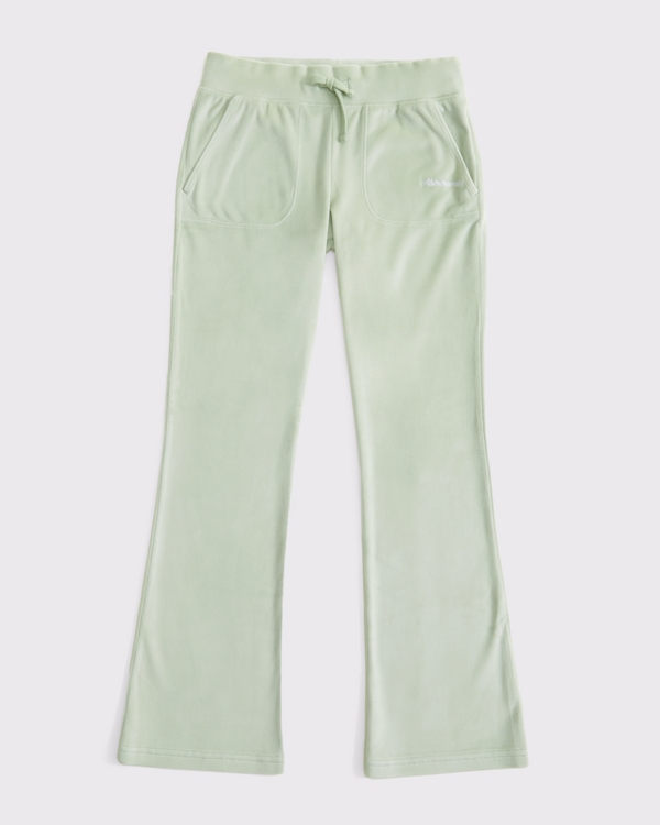 velour bootcut sweatpants, Seafoam view 1