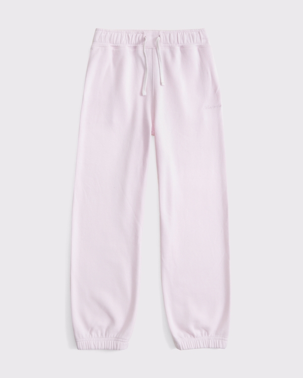 essential logo fleece sweatpants, Light Pink view 1