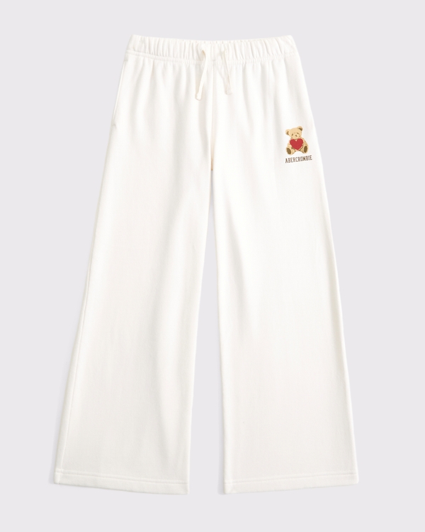 low rise baggy sweatpants, Cream view 1