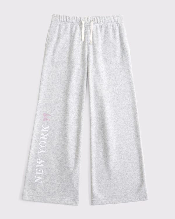 low rise baggy sweatpants, Light Gray view 1