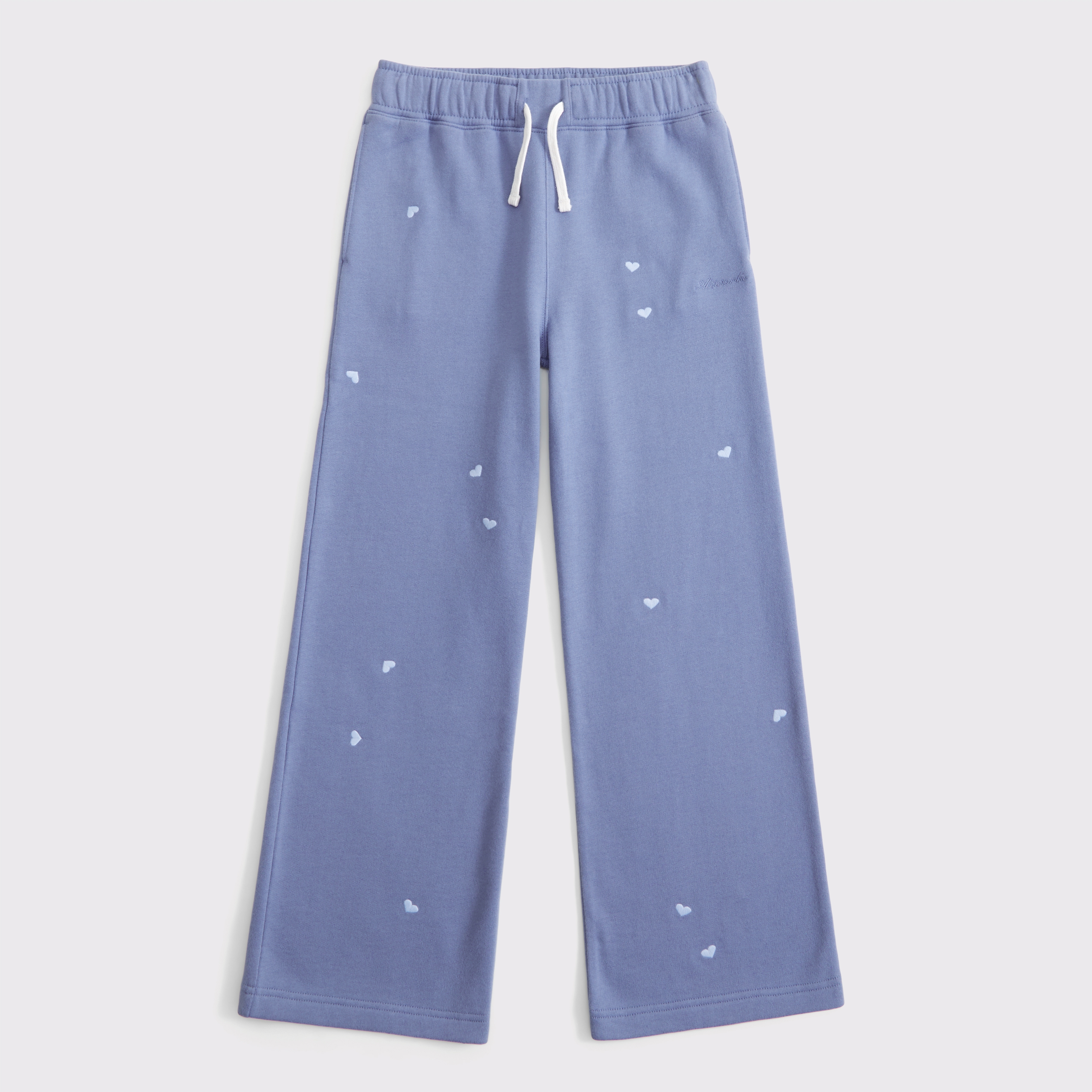 Abercrombie & Fitch Kids' Essential Wide Leg Sweatpants In Blue