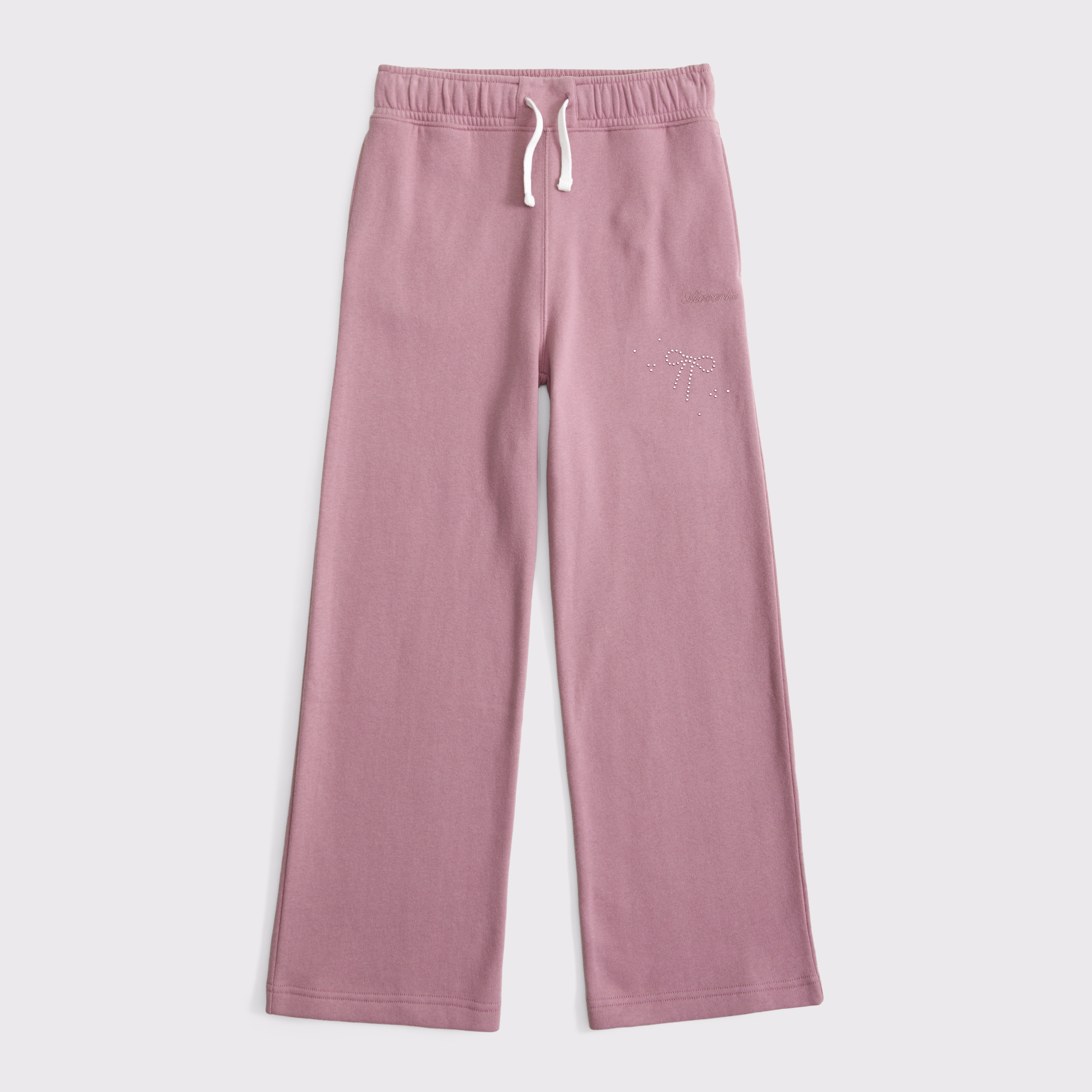 Abercrombie & Fitch Kids' Essential Wide Leg Sweatpants In Purple