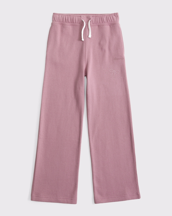 essential wide leg sweatpants, Light Mauve view 1