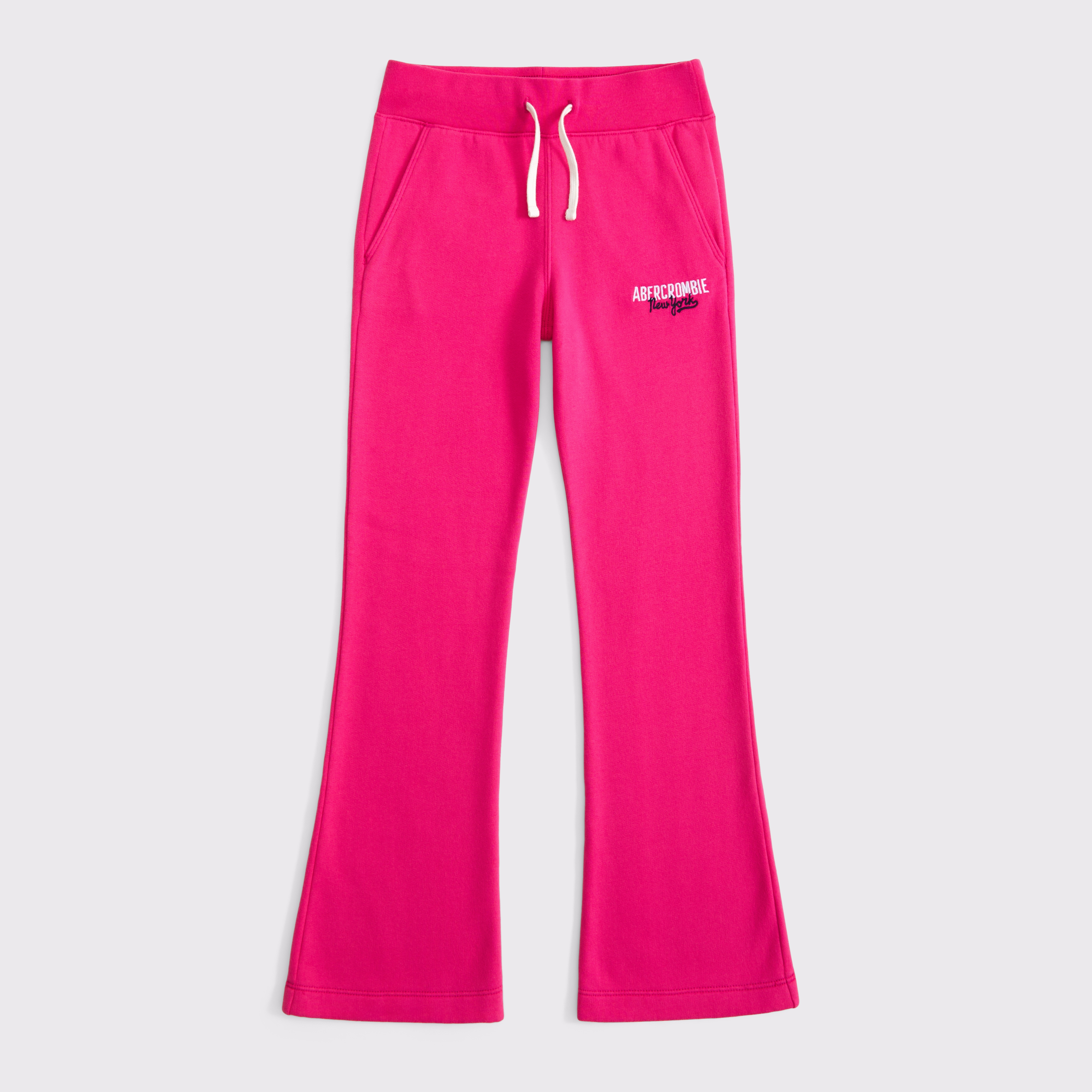 Abercrombie & Fitch Kids' Low Rise Bootcut Sweatpants In Pink