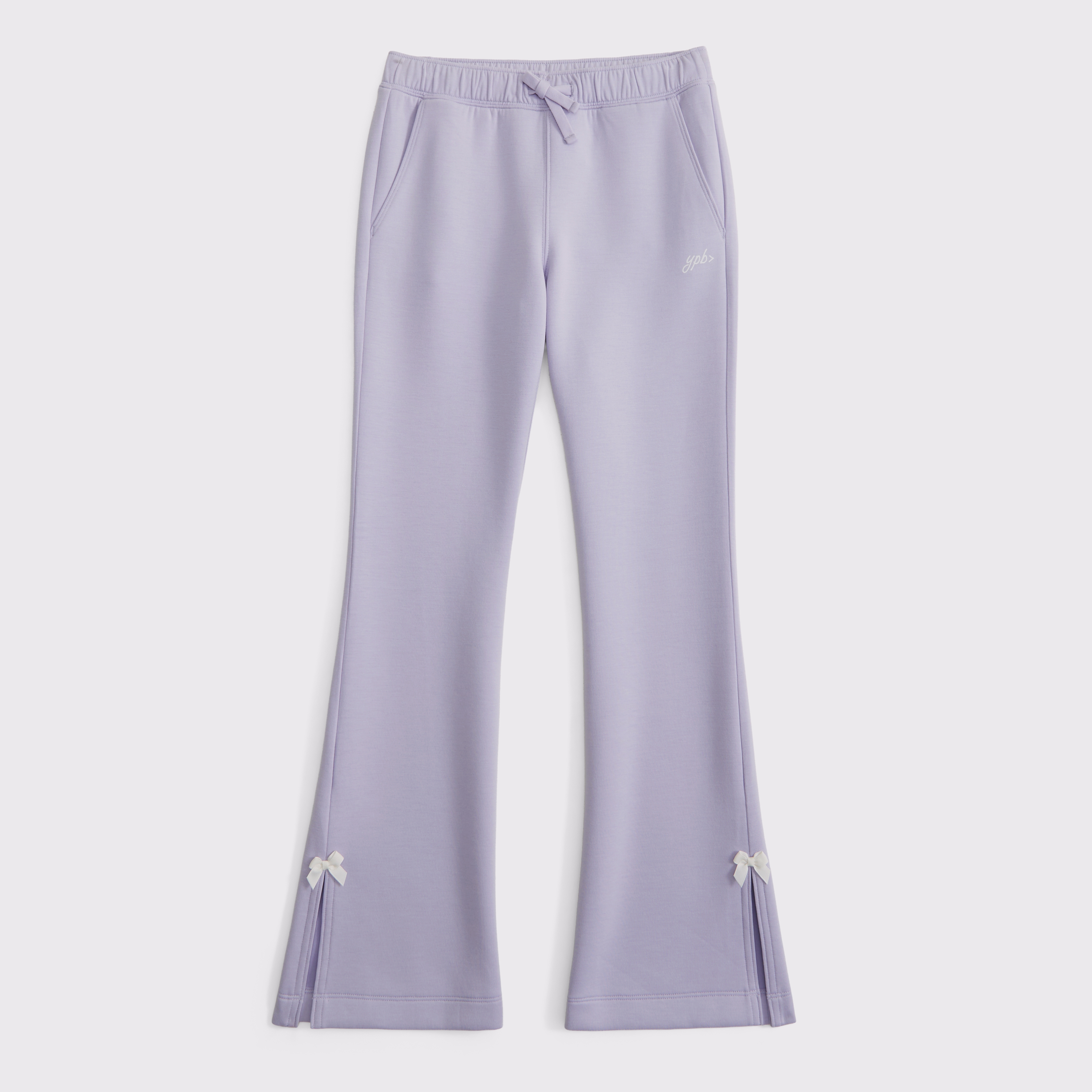 Abercrombie & Fitch Kids' Ypb Neoknit Bootcut Bow Sweatpants In Purple