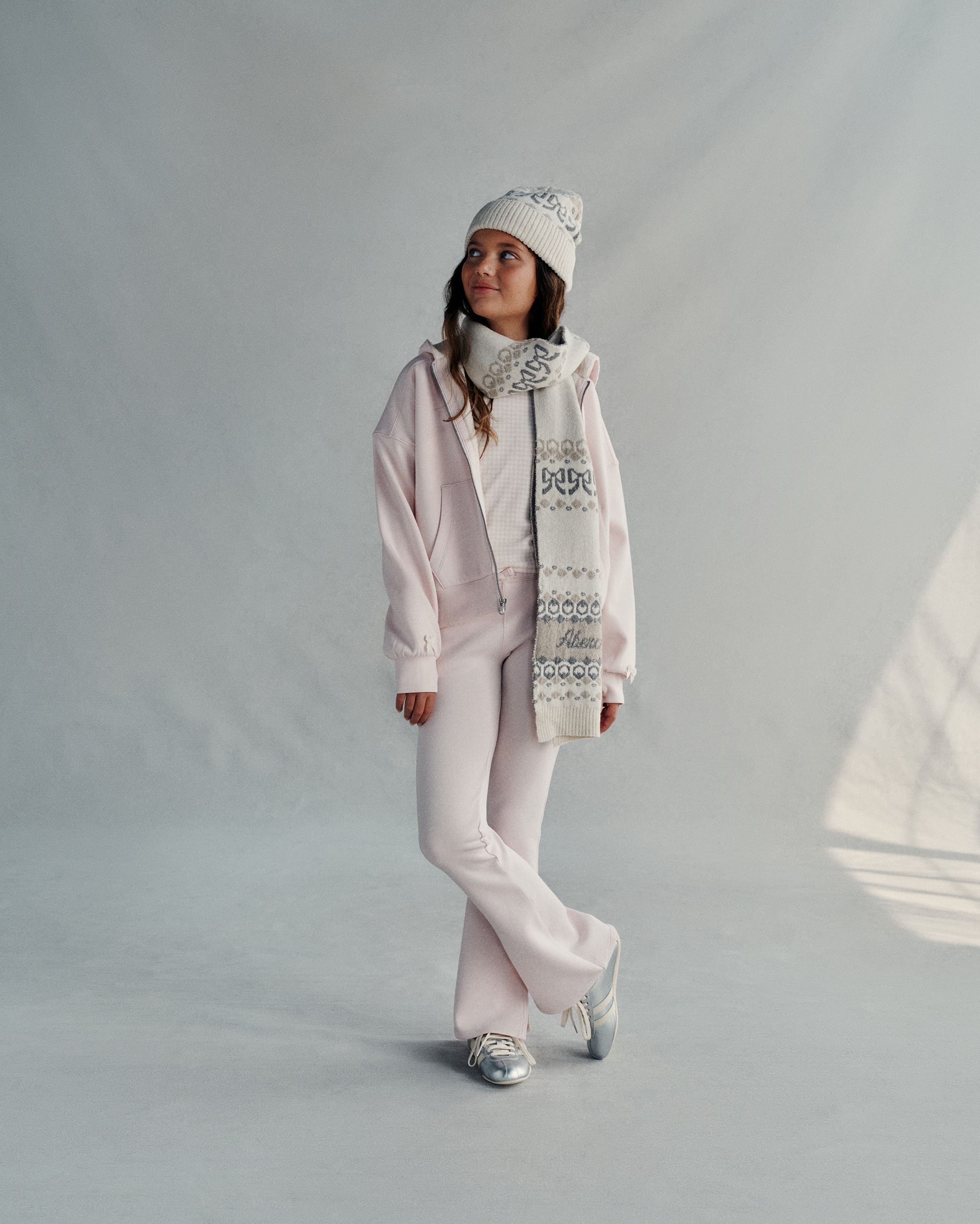 Abercrombie & Fitch Kids' Ypb Neoknit Bootcut Bow Sweatpants In Pink