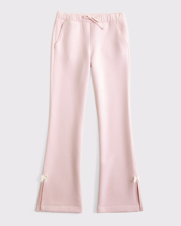 ypb neoknit bootcut bow sweatpants, Light Pink view 1