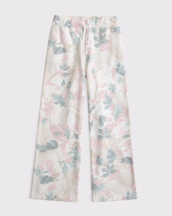 essential wide leg sweatpants, Pink Camo view 1