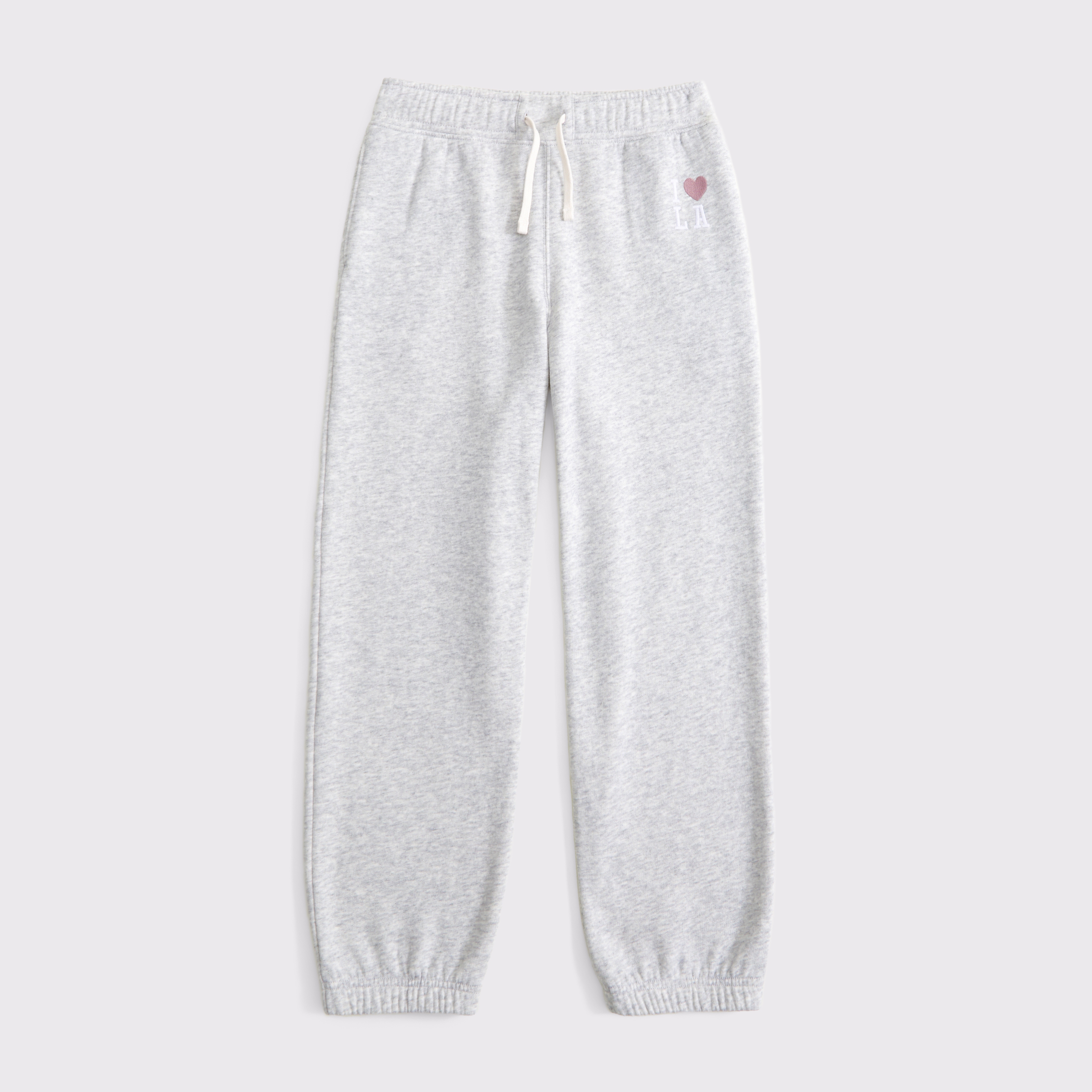 Abercrombie & Fitch Kids' Graphic Fleece Sweatpants In Gray