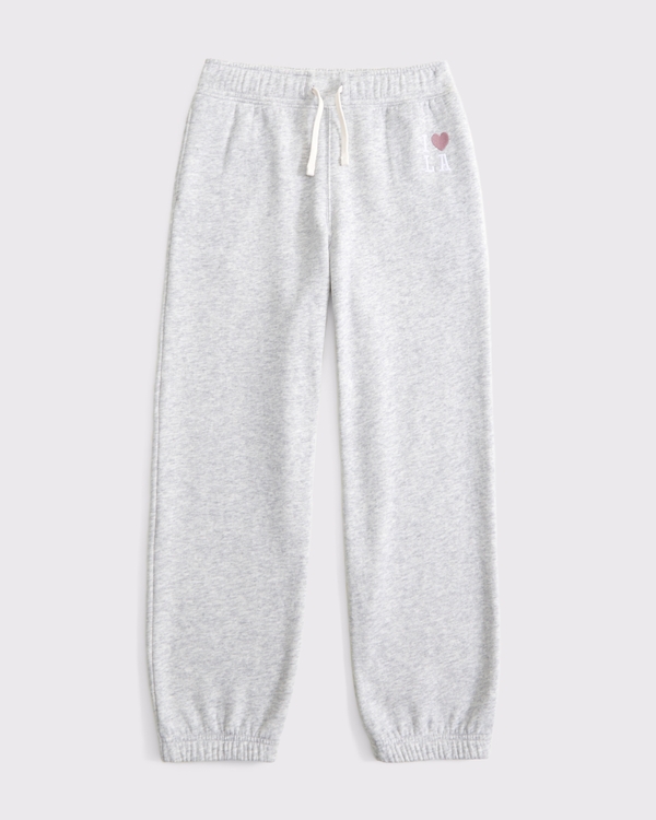graphic fleece sweatpants, Light Gray view 1